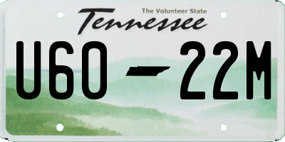 TN license plate U6022M