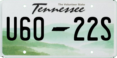 TN license plate U6022S