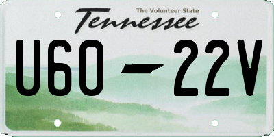 TN license plate U6022V