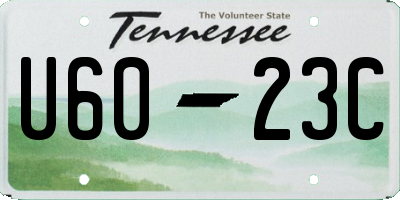 TN license plate U6023C