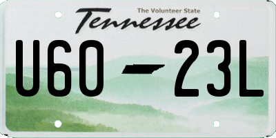 TN license plate U6023L