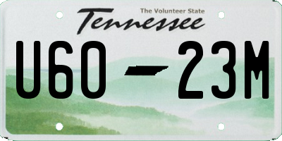 TN license plate U6023M