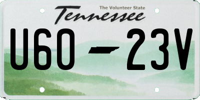 TN license plate U6023V