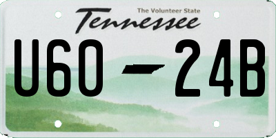 TN license plate U6024B