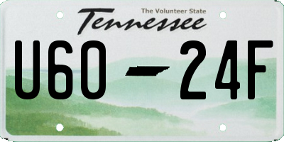 TN license plate U6024F