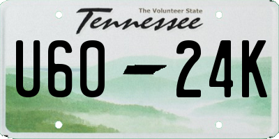 TN license plate U6024K