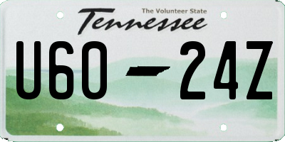TN license plate U6024Z