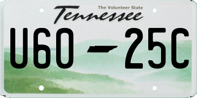 TN license plate U6025C