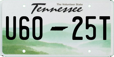 TN license plate U6025T