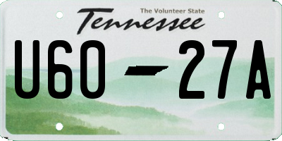 TN license plate U6027A