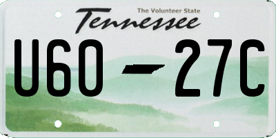 TN license plate U6027C