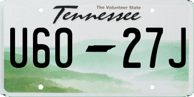 TN license plate U6027J
