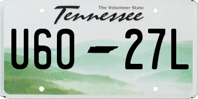 TN license plate U6027L
