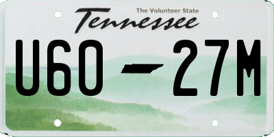 TN license plate U6027M