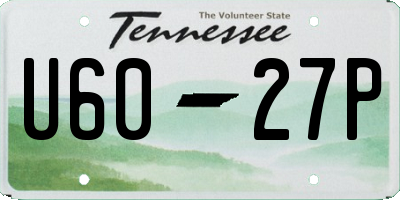 TN license plate U6027P