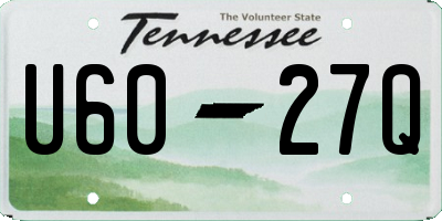 TN license plate U6027Q