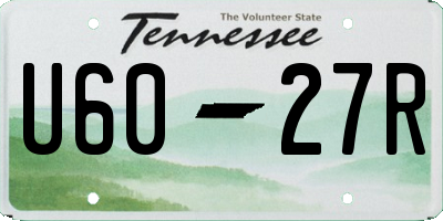 TN license plate U6027R