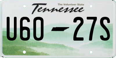 TN license plate U6027S