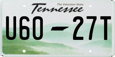 TN license plate U6027T