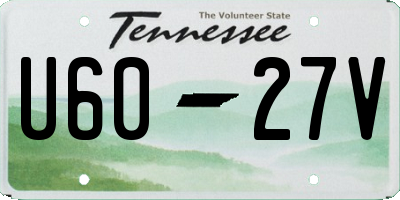 TN license plate U6027V