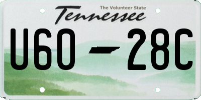 TN license plate U6028C