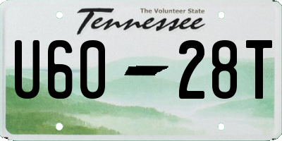 TN license plate U6028T