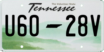 TN license plate U6028V