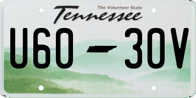 TN license plate U6030V
