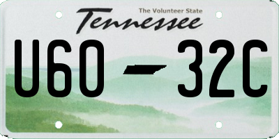 TN license plate U6032C