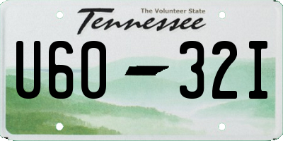 TN license plate U6032I