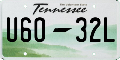 TN license plate U6032L