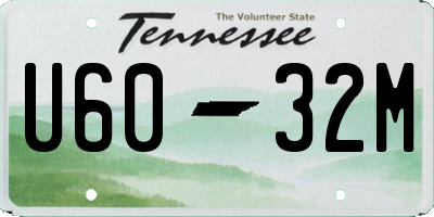 TN license plate U6032M