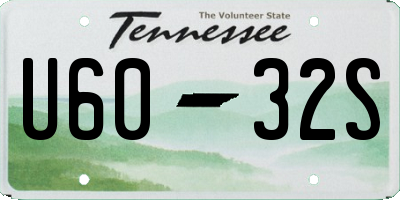TN license plate U6032S