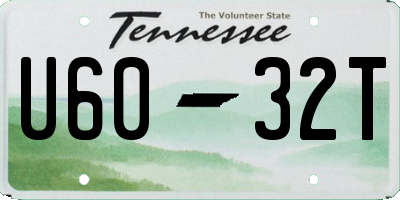 TN license plate U6032T
