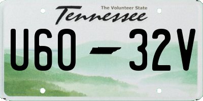 TN license plate U6032V