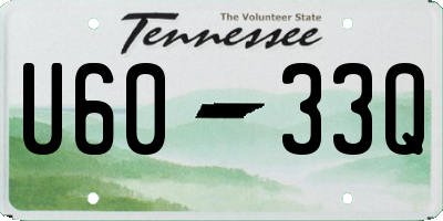 TN license plate U6033Q