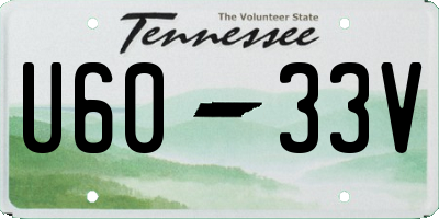 TN license plate U6033V