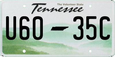TN license plate U6035C