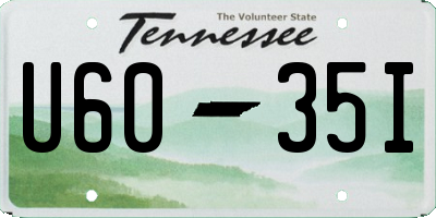 TN license plate U6035I