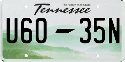 TN license plate U6035N