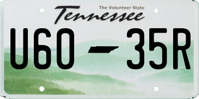 TN license plate U6035R