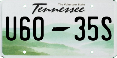 TN license plate U6035S