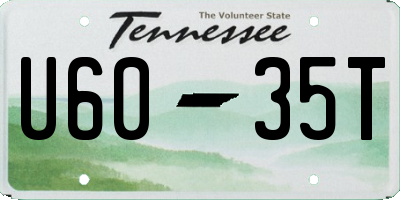 TN license plate U6035T