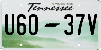 TN license plate U6037V