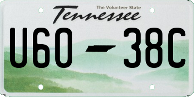TN license plate U6038C