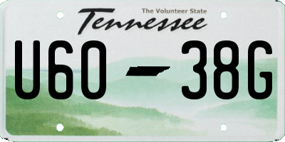 TN license plate U6038G