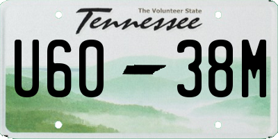 TN license plate U6038M