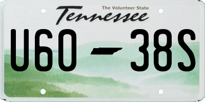 TN license plate U6038S