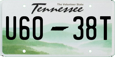 TN license plate U6038T