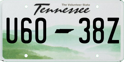 TN license plate U6038Z